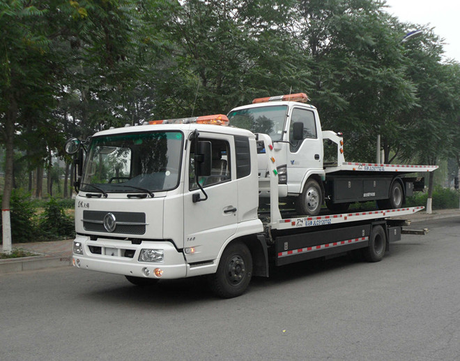 東風(fēng)天錦一拖二平板清障車