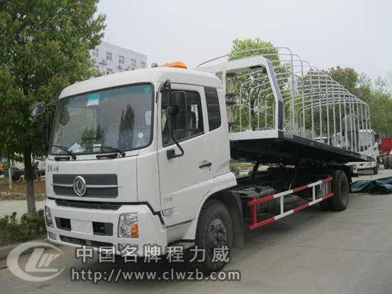 東風(fēng)天錦一拖二平板清障車